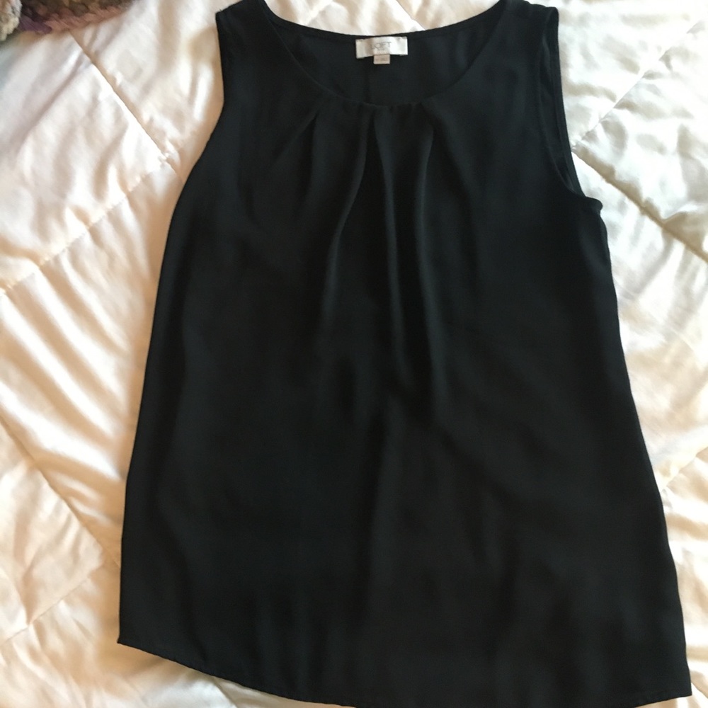 LOFT Black Sheer Top